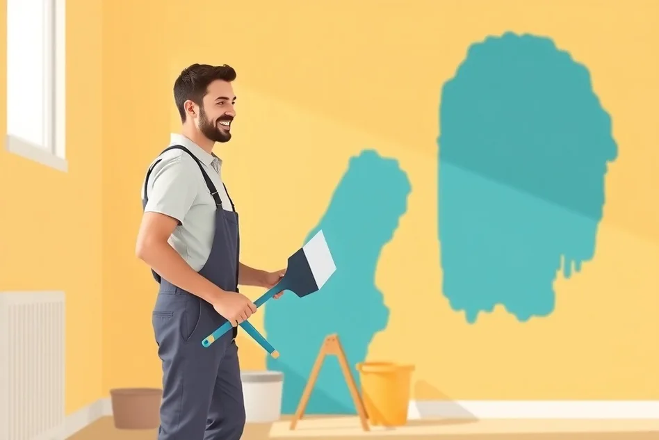 Intérieur rénové après travaux de peinture à Rochefort